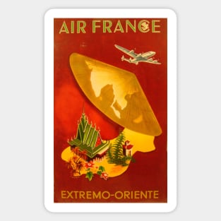 Air France to the Orient Vintage Travel Sticker